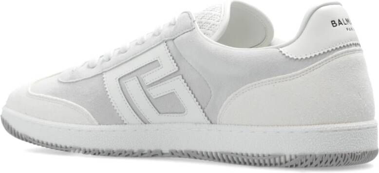 Balmain Lage Top Vetersneakers White Heren