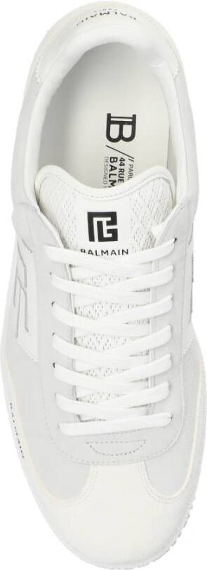 Balmain Lage Top Vetersneakers White Heren