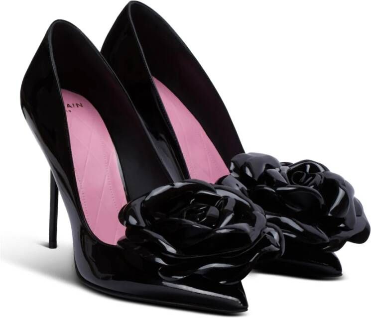 Balmain Lakleren Ruby pumps met bloemendetail Black Dames