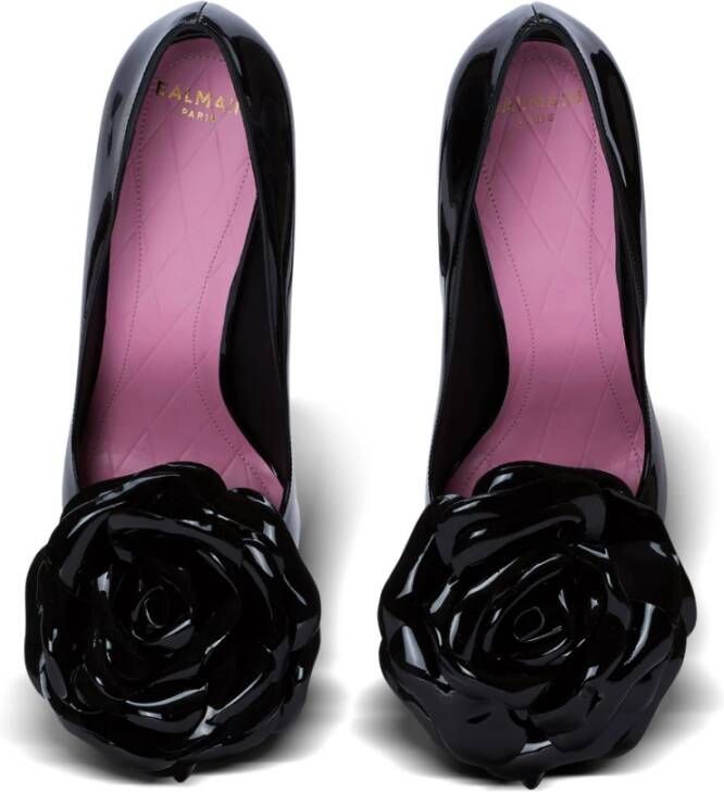 Balmain Lakleren Ruby pumps met bloemendetail Black Dames