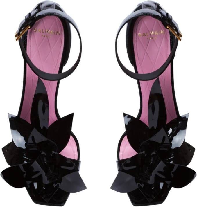 Balmain Lakleren Ruby pumps met bloemendetail Black Dames