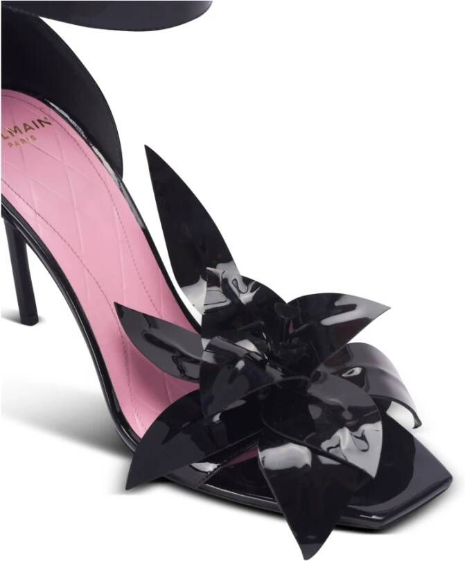 Balmain Lakleren Ruby pumps met bloemendetail Black Dames