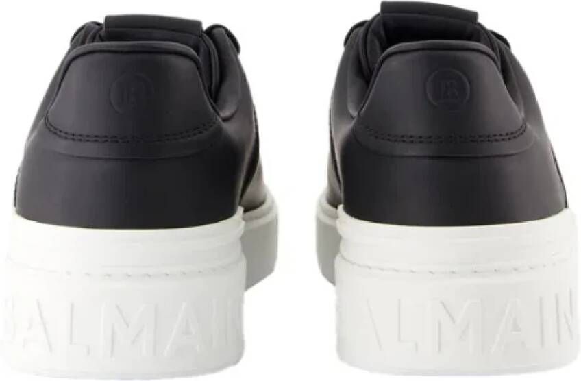 Balmain Leather sneakers Black Heren