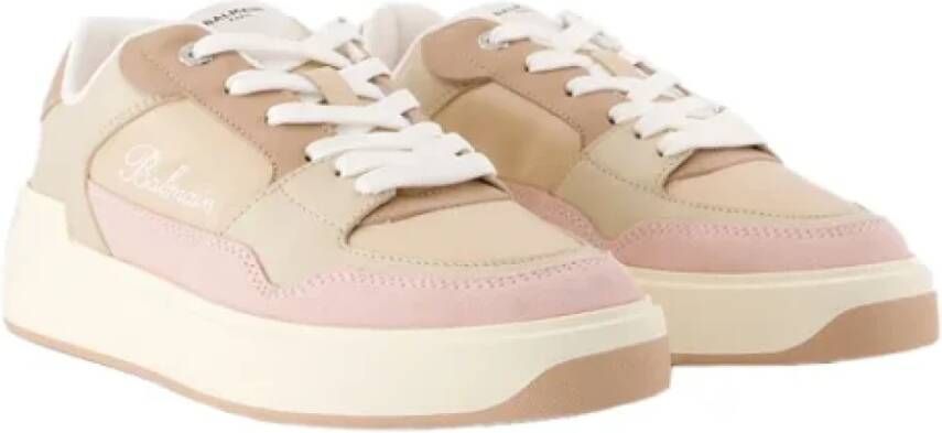 Balmain Leather sneakers Pink Dames