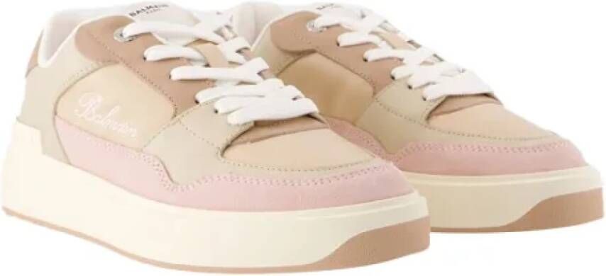 Balmain Leather sneakers Pink Dames