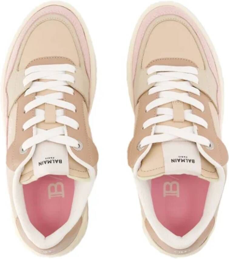 Balmain Leather sneakers Pink Dames