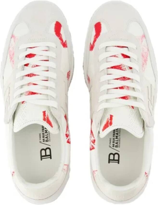 Balmain Leather sneakers White Dames