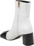 Balmain Leren Enkellaarzen Wit Zwart White Dames - Thumbnail 4