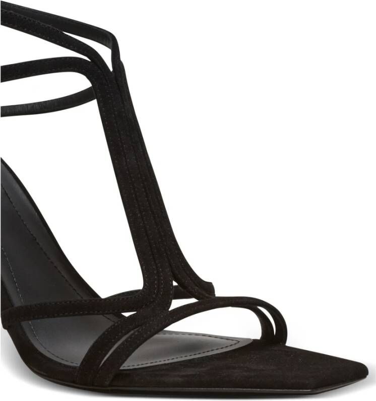 Balmain Moneta suède sandalen Black Dames