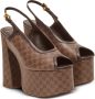 Balmain Platform Cam Sandalen Brown Dames - Thumbnail 2