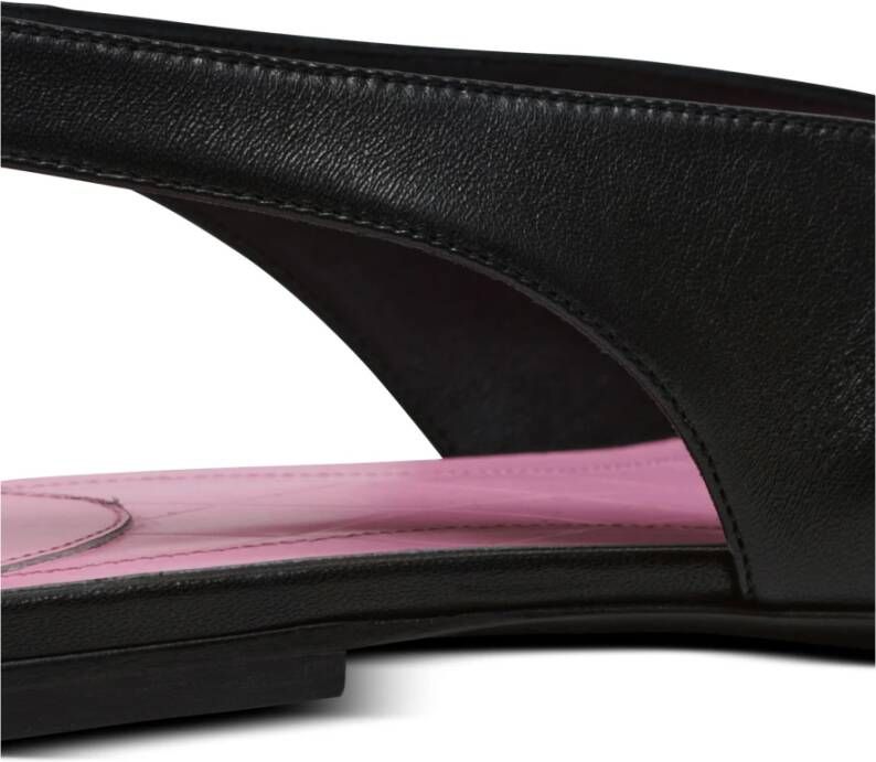 Balmain Platte Eden slingbacks in lamsleer Black Dames