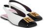 Balmain Platte Eden slingbacks in tweekleurig leer White Dames - Thumbnail 4