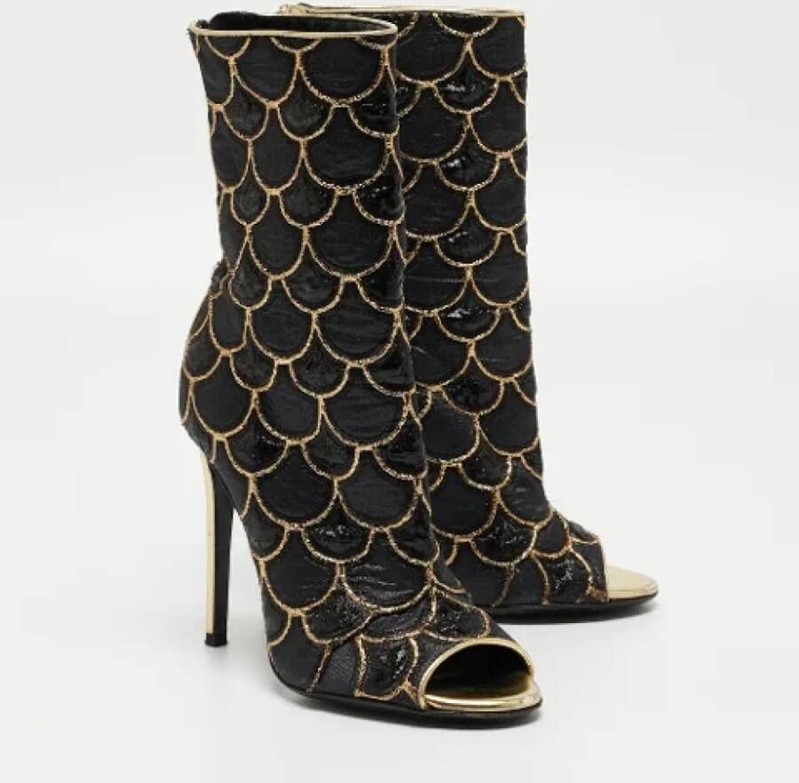 Balmain Pre-owned Canvas boots Black Dames