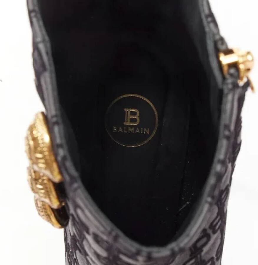 Balmain Pre-owned Leather boots Black Dames