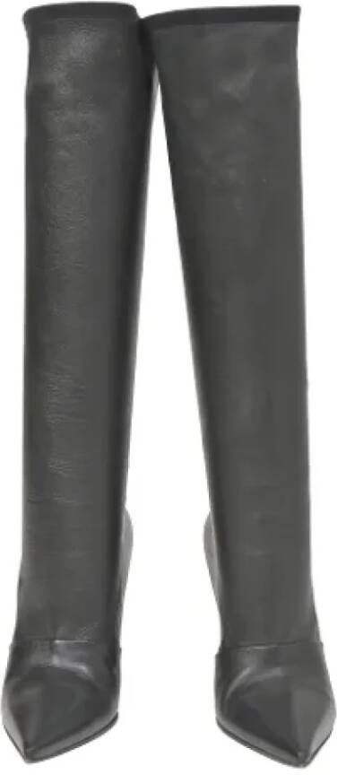 Balmain Pre-owned Leather boots Black Dames