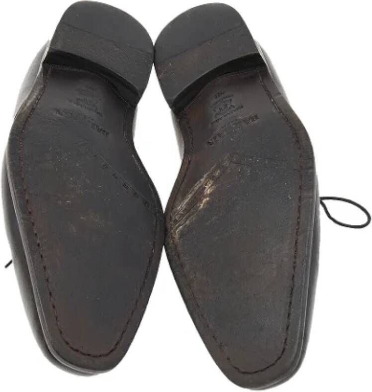 Balmain Pre-owned Leather flats Black Heren