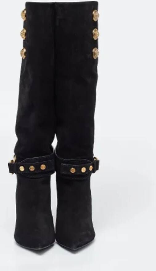 Balmain Pre-owned Suede boots Black Dames