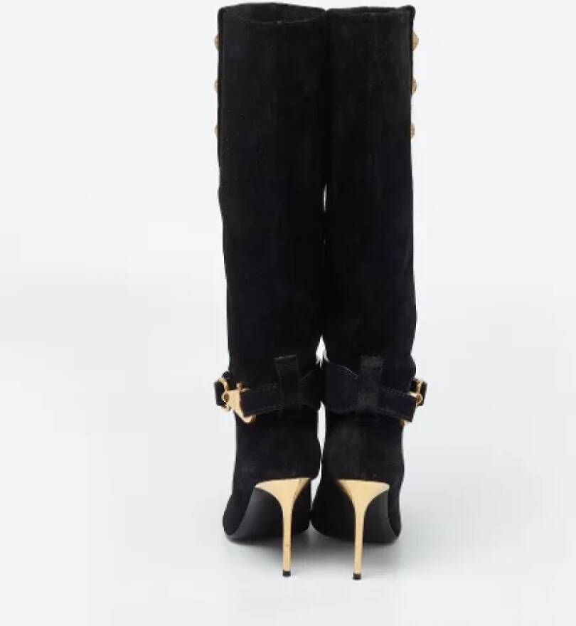 Balmain Pre-owned Suede boots Black Dames