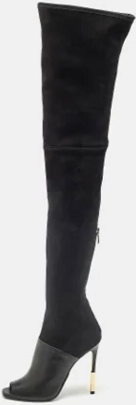 Balmain Pre-owned Suede boots Black Dames