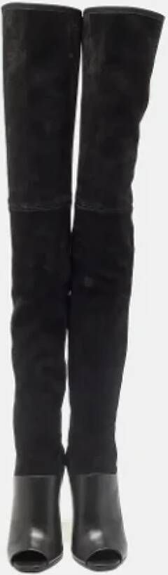 Balmain Pre-owned Suede boots Black Dames