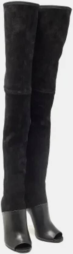 Balmain Pre-owned Suede boots Black Dames