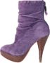 Balmain Pre-owned Suede boots Purple Dames - Thumbnail 3