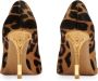 Balmain Moneta leopard print leather stilettos Bruin Dames - Thumbnail 4