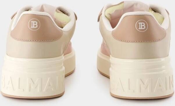 Balmain Roze Leren Sneakers B-Court Flip Pink Dames