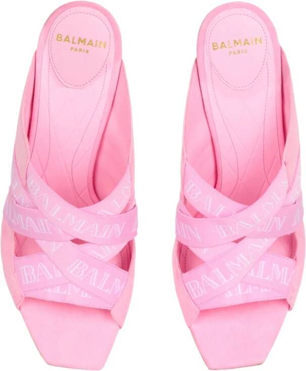 Balmain Ruby muiltjes met vintage banden Pink Dames