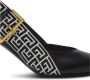 Balmain Ruby stilet slingbacks in kalfsleer en PB Labyrinth canvas Black Dames - Thumbnail 11