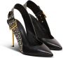 Balmain Ruby stilet slingbacks in kalfsleer en PB Labyrinth canvas Black Dames - Thumbnail 3