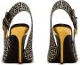 Balmain Ruby stilet slingbacks in kalfsleer en PB Labyrinth canvas Black Dames - Thumbnail 4