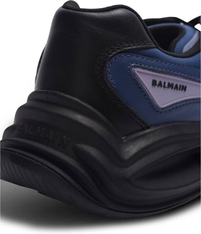 Balmain Run-Row leren en nylon sneakers Multicolor Heren