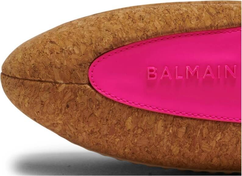 Balmain B-It leather mules rubber and cork Roze Dames