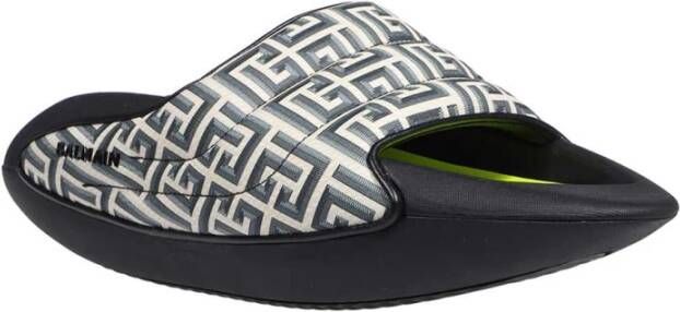 Balmain Slippers met Monogram Print Multicolor Heren