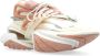 Balmain Eenhoorn lage trainers in neopreen en kalfsleer Beige Dames - Thumbnail 14