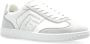 Balmain Zwaan trainers in kalfsleer en suède White Dames - Thumbnail 4