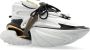 Balmain Eenhoorn Lage trainers in neopreen en kalfsleer White Dames - Thumbnail 4