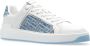 Balmain B-Court trainers in leer en denim Blue Heren - Thumbnail 16