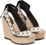 Balmain Sterrenprint Sleehak Espadrilles Beige Dames - Thumbnail 2