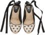 Balmain Sterrenprint Sleehak Espadrilles Beige Dames - Thumbnail 4