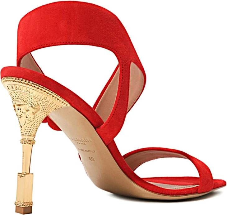 Balmain Stijlvolle Sandalen voor Zomeroutfits Red Dames