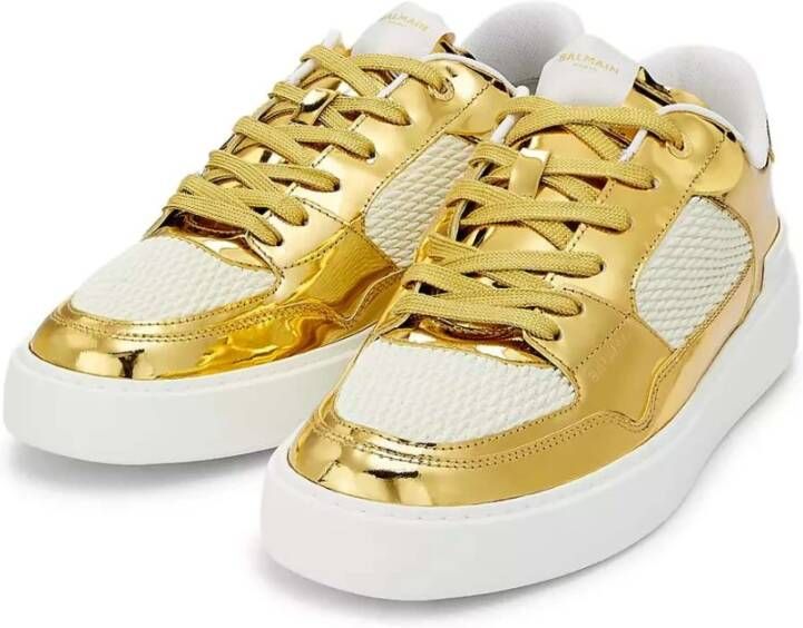 Balmain Stijlvolle Sneakers voor Mannen en Vrouwen Yellow Heren