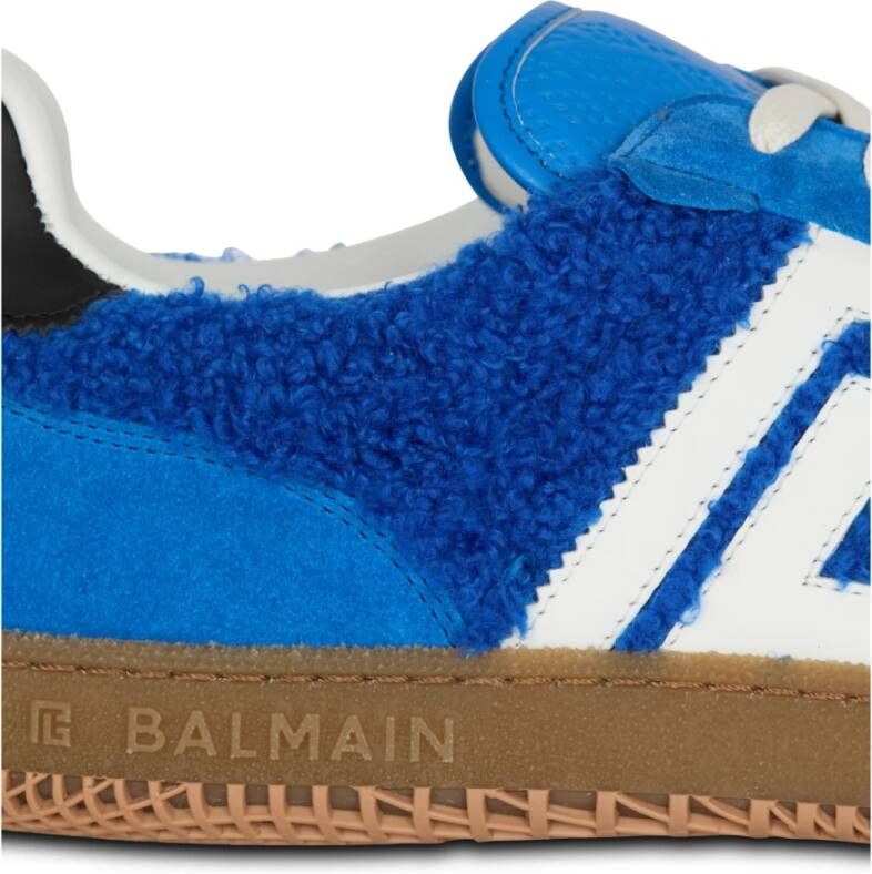 Balmain Suede en bouclé Swan trainers Blue Heren