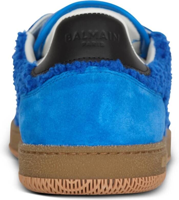 Balmain Suede en bouclé Swan trainers Blue Heren