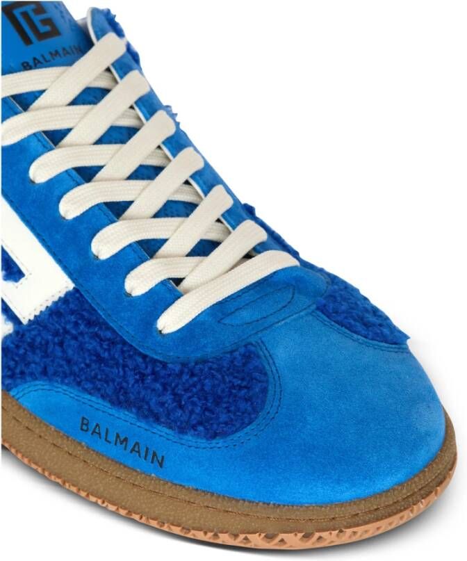 Balmain Suede en bouclé Swan trainers Blue Heren