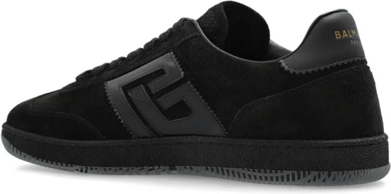 Balmain Suede sneakers Black Heren