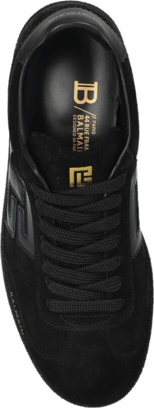 Balmain Suede sneakers Black Heren