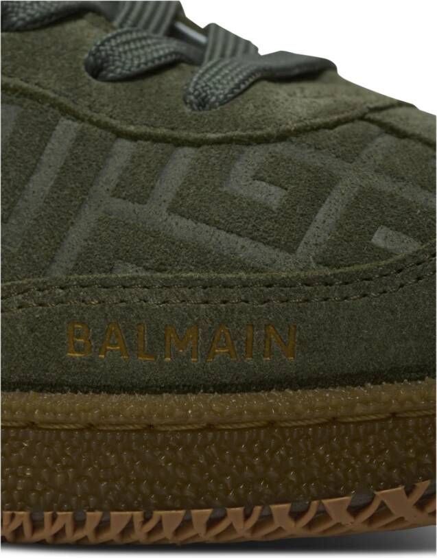 Balmain Suede Swan trainers Green Dames