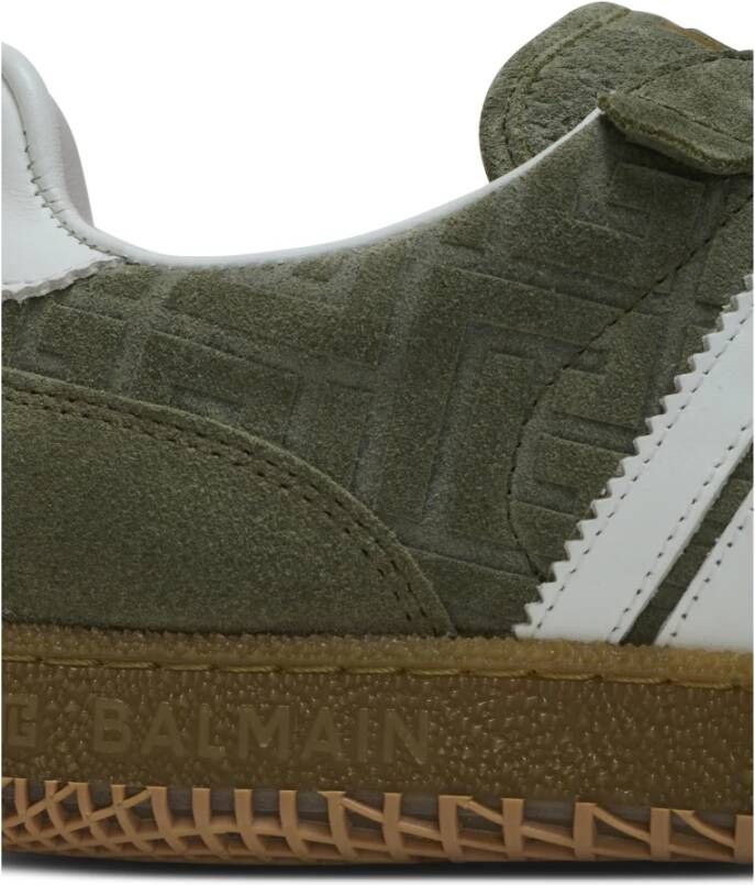 Balmain Suede Swan trainers Green Dames